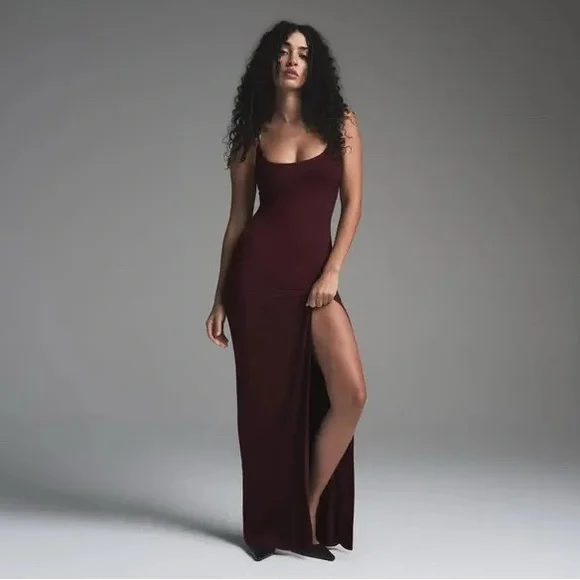 green emerald velvet dress lounge maxi dress – somewear in between
